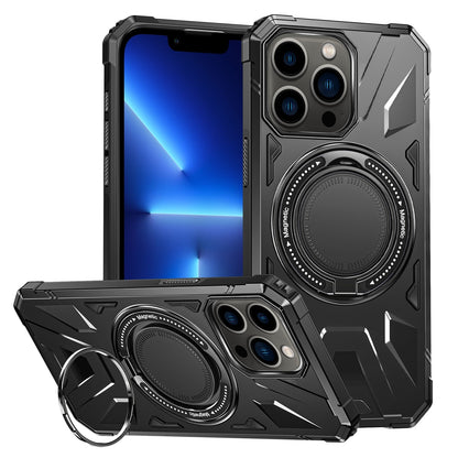 iPhone 13 Pro MagSafe Shockproof Case - Magnetic Ring Holder, Rugged Protection, Wireless Charging Compatible