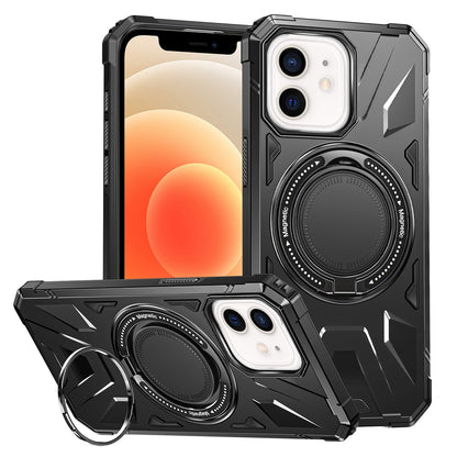 iPhone 12/12 Pro MagSafe Shockproof Case - Magnetic Ring Holder, Rugged Protection, Wireless Charging Compatible