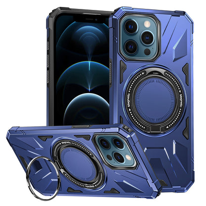 iPhone 12 Pro Max MagSafe Shockproof Case - Magnetic Ring Holder, Rugged Protection, Wireless Charging Compatible