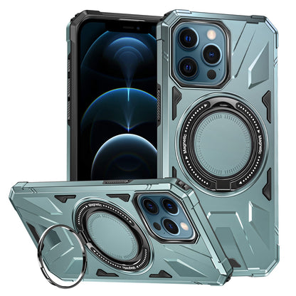 iPhone 12 Pro Max MagSafe Shockproof Case - Magnetic Ring Holder, Rugged Protection, Wireless Charging Compatible