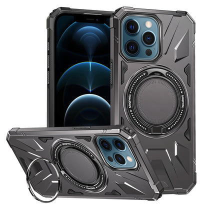 iPhone 12 Pro Max MagSafe Shockproof Case - Magnetic Ring Holder, Rugged Protection, Wireless Charging Compatible