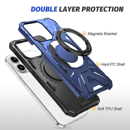 iPhone 11 MagSafe Shockproof Case - Magnetic Ring Holder, Rugged Protection, Wireless Charging Compatible