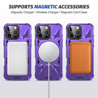 iPhone 16 Pro Max MagSafe Shockproof Case - Magnetic Ring Holder, Rugged Protection, Wireless Charging Compatible