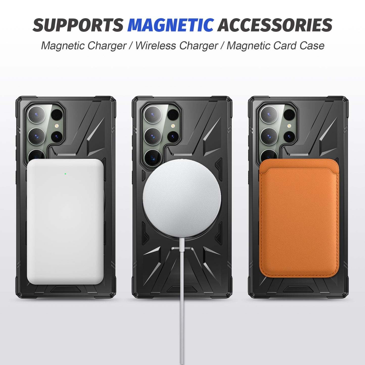Samsung Galaxy S23 5G MagSafe Shockproof Case - Magnetic Ring Holder, Rugged Protection, Wireless Charging Compatible
