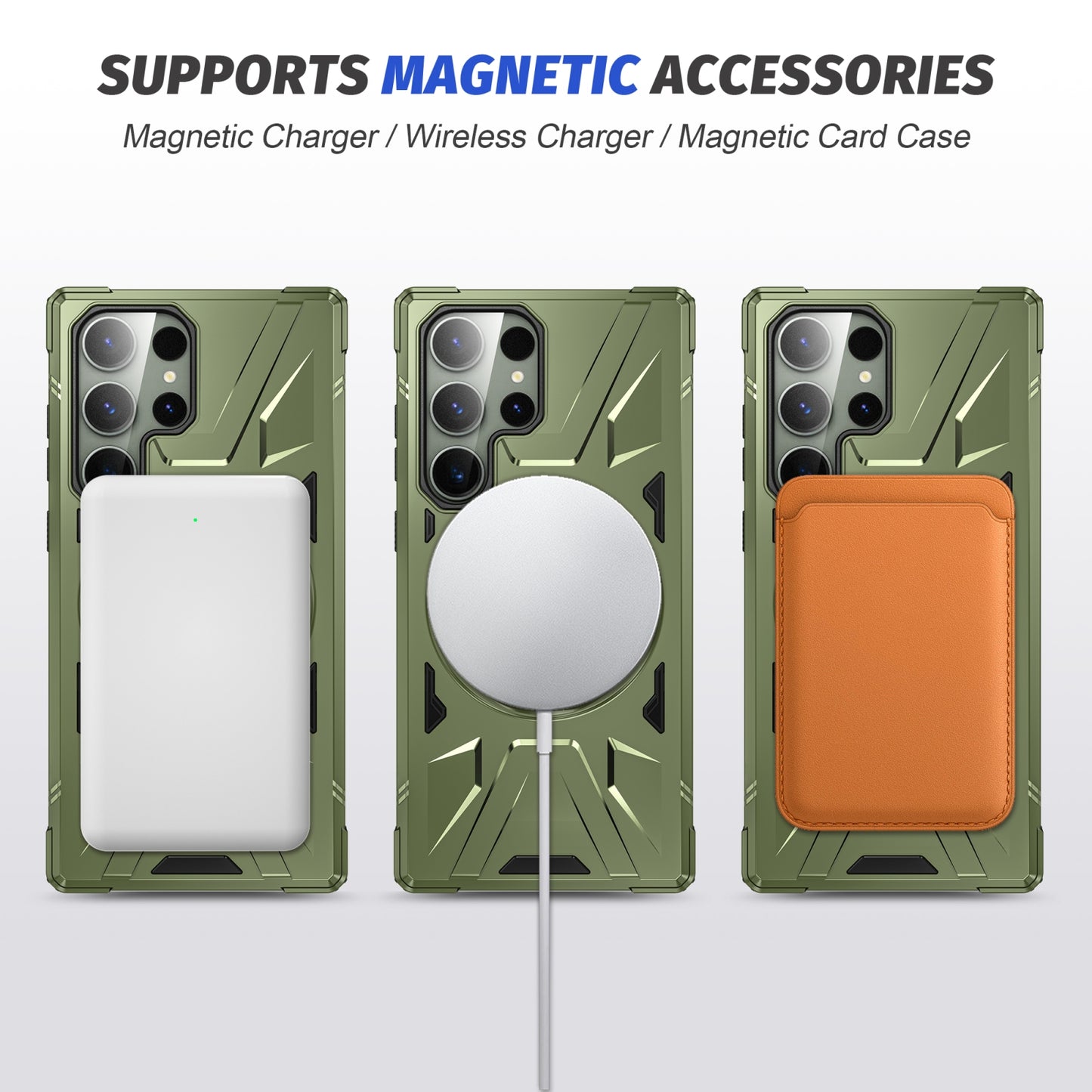 Samsung Galaxy S23 5G MagSafe Shockproof Case - Magnetic Ring Holder, Rugged Protection, Wireless Charging Compatible