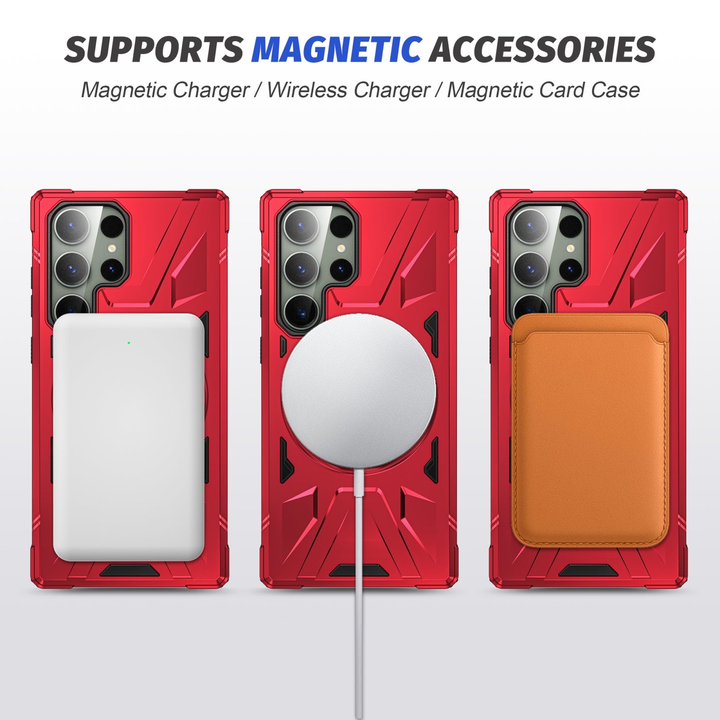Samsung Galaxy S23+ 5G MagSafe Shockproof Case - Magnetic Ring Holder, Rugged Protection, Wireless Charging Compatible