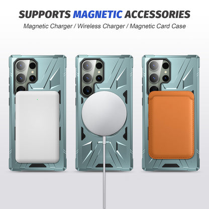 Samsung Galaxy S23+ 5G MagSafe Shockproof Case - Magnetic Ring Holder, Rugged Protection, Wireless Charging Compatible