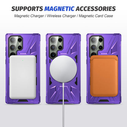 Samsung Galaxy S23+ 5G MagSafe Shockproof Case - Magnetic Ring Holder, Rugged Protection, Wireless Charging Compatible