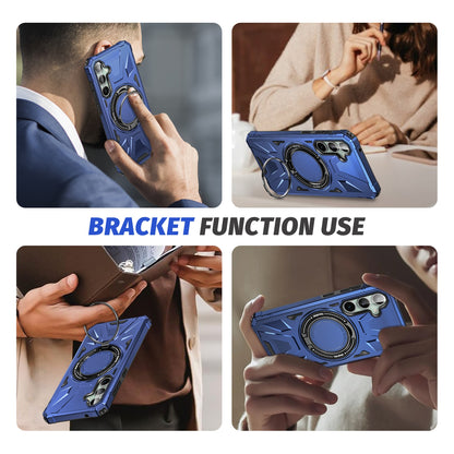 Samsung Galaxy A15 MagSafe Shockproof Case - Magnetic Ring Holder, Rugged Protection, Wireless Charging Compatible