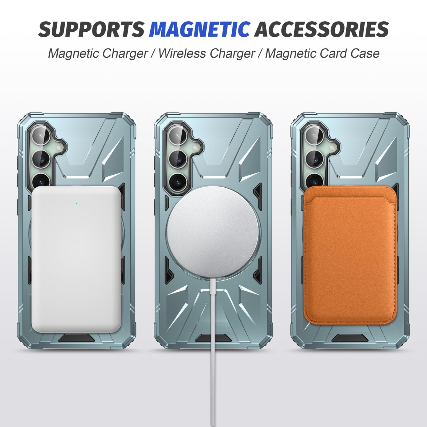 Samsung Galaxy A15 MagSafe Shockproof Case - Magnetic Ring Holder, Rugged Protection, Wireless Charging Compatible