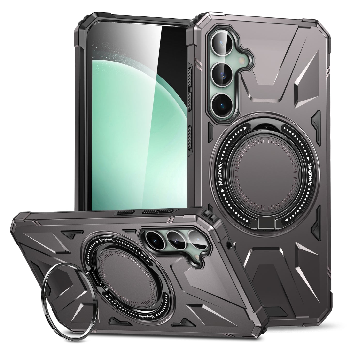 Samsung Galaxy A15 MagSafe Shockproof Case - Magnetic Ring Holder, Rugged Protection, Wireless Charging Compatible