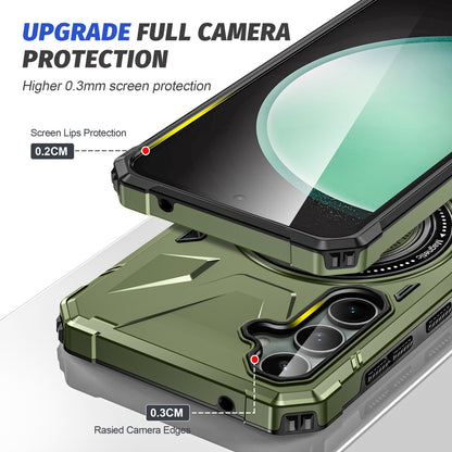 Samsung Galaxy A15 MagSafe Shockproof Case - Magnetic Ring Holder, Rugged Protection, Wireless Charging Compatible