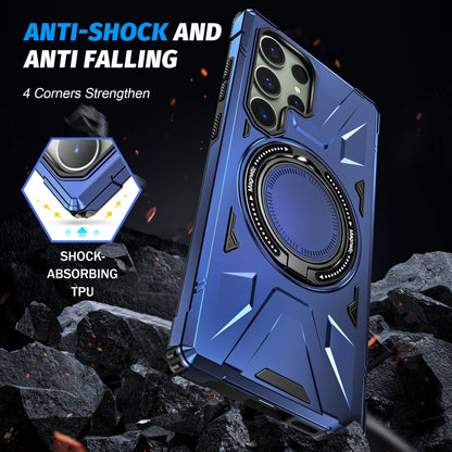 Samsung Galaxy S24+ 5G MagSafe Shockproof Case - Magnetic Ring Holder, Rugged Protection, Wireless Charging Compatible