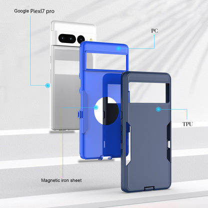 Google Pixel 7a Magnetic Dual-Layer PC and TPU Case with 2mm Screen & Camera Protection, Anti-Slip & Dust-Resistant