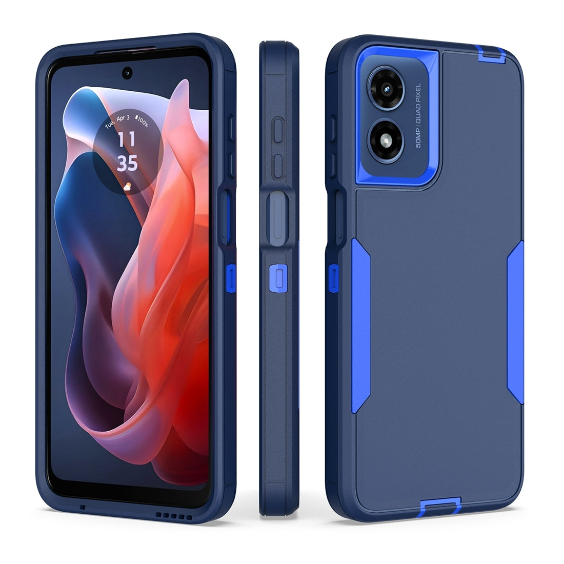 Motorola Moto G Play 4G 2024 Magnetic Dual-Layer PC and TPU Case with 2mm Screen & Camera Protection, Anti-Slip & Dust-Resistant