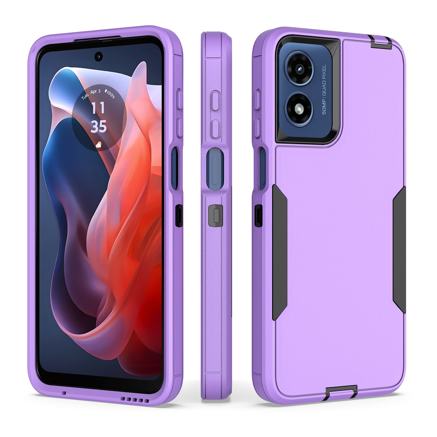 Motorola Moto G Play 4G 2024 Magnetic Dual-Layer PC and TPU Case with 2mm Screen & Camera Protection, Anti-Slip & Dust-Resistant