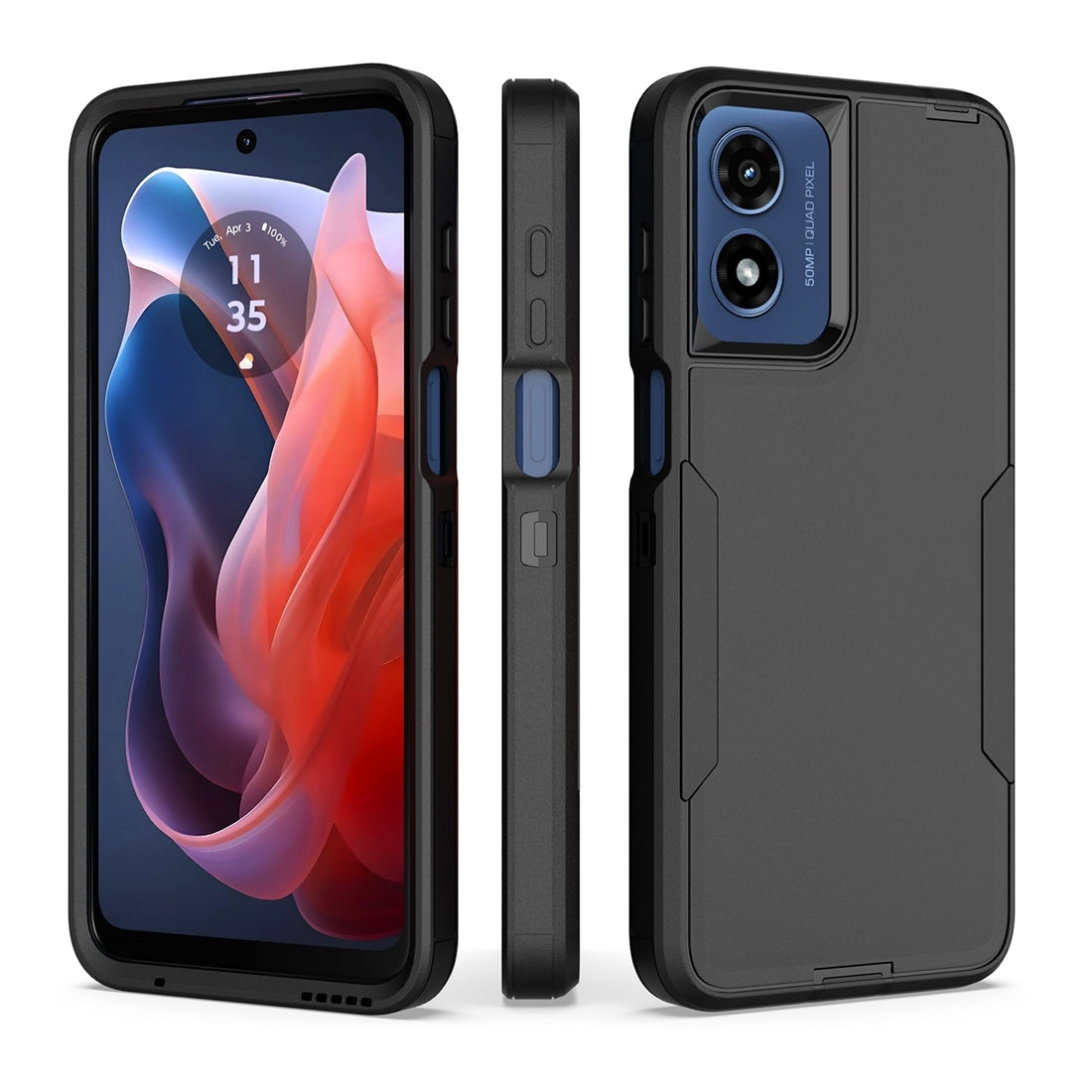 Motorola Moto G Play 4G 2024 Magnetic Dual-Layer PC and TPU Case with 2mm Screen & Camera Protection, Anti-Slip & Dust-Resistant