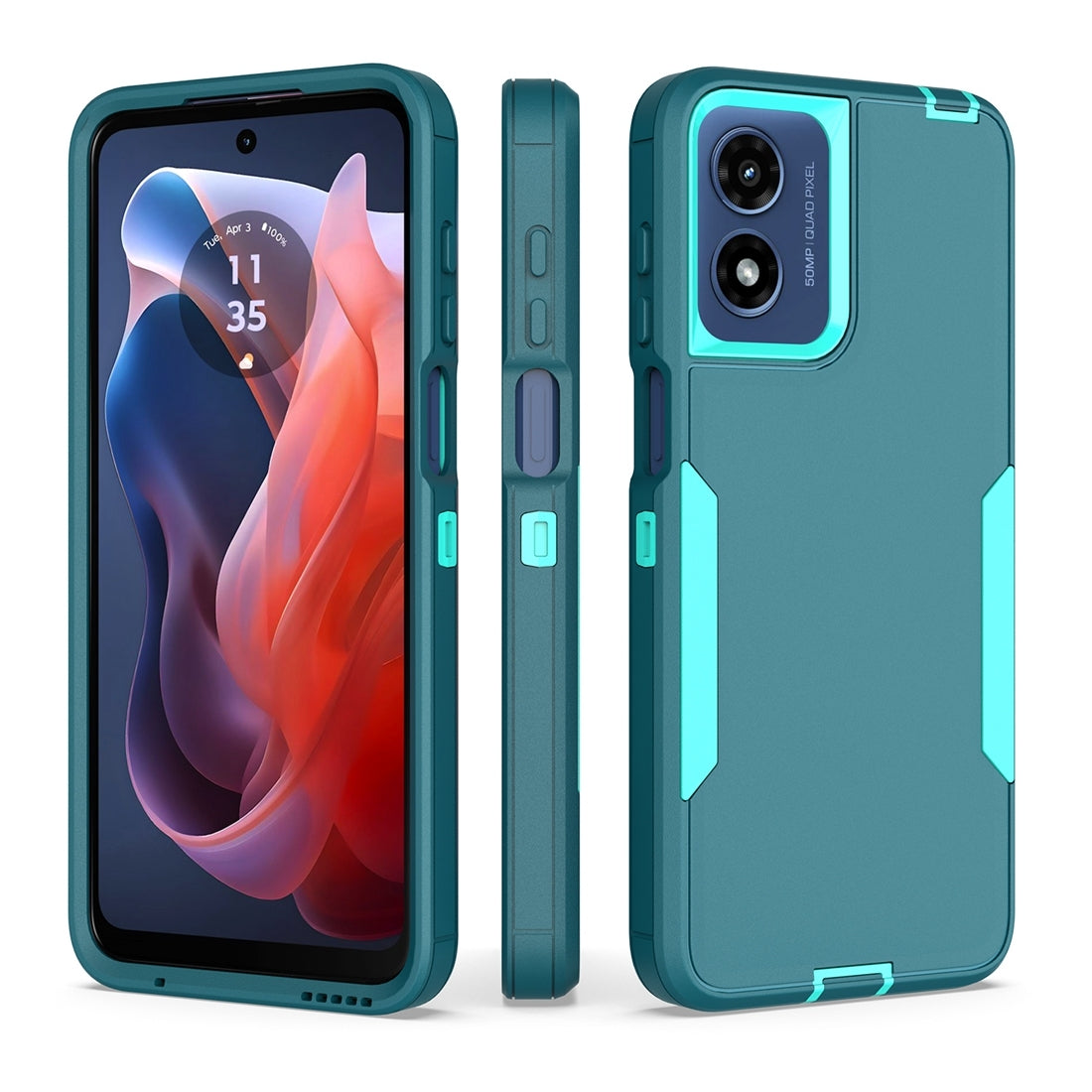 Motorola Moto G Play 4G 2024 Magnetic Dual-Layer PC and TPU Case with 2mm Screen & Camera Protection, Anti-Slip & Dust-Resistant