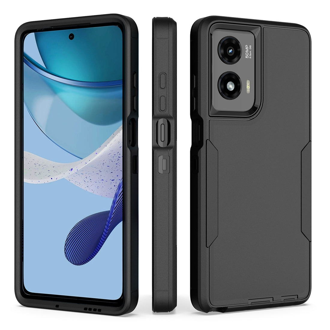 Motorola Moto G Stylus 5G 2024 Magnetic Dual-Layer PC and TPU Case with 2mm Screen & Camera Protection, Anti-Slip & Dust-Resistant