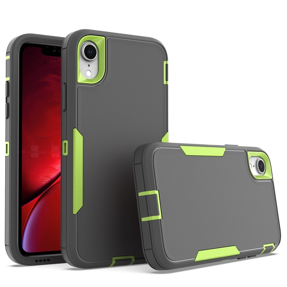 iPhone XR Magnetic Dual-Layer PC and TPU Case with 2mm Screen & Camera Protection, Anti-Slip & Dust-Resistant