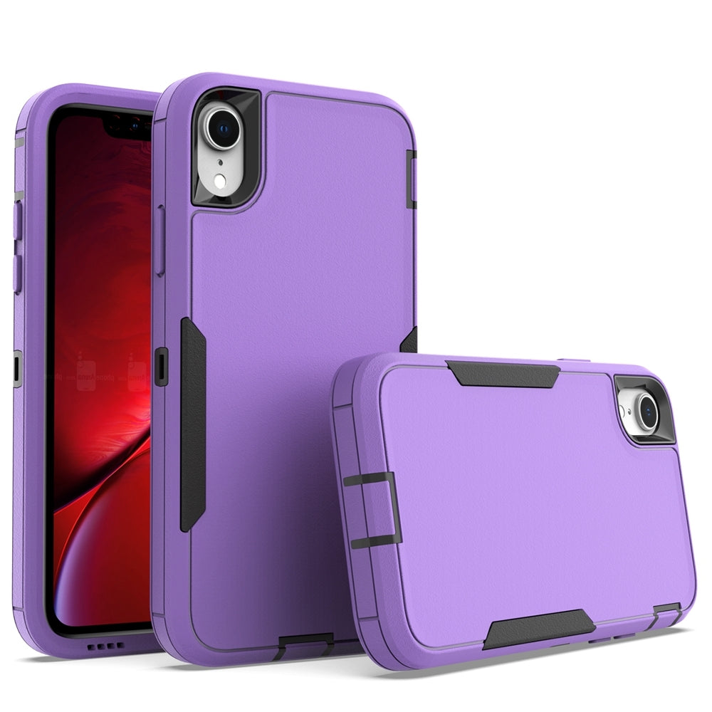 iPhone XR Magnetic Dual-Layer PC and TPU Case with 2mm Screen & Camera Protection, Anti-Slip & Dust-Resistant