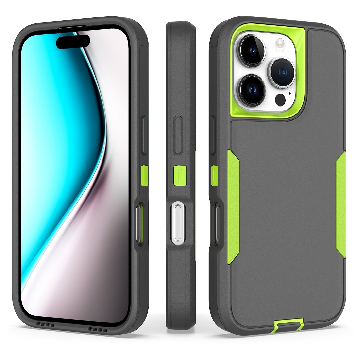 iPhone 16 Pro Magnetic Dual-Layer PC and TPU Case with 2mm Screen & Camera Protection, Anti-Slip & Dust-Resistant