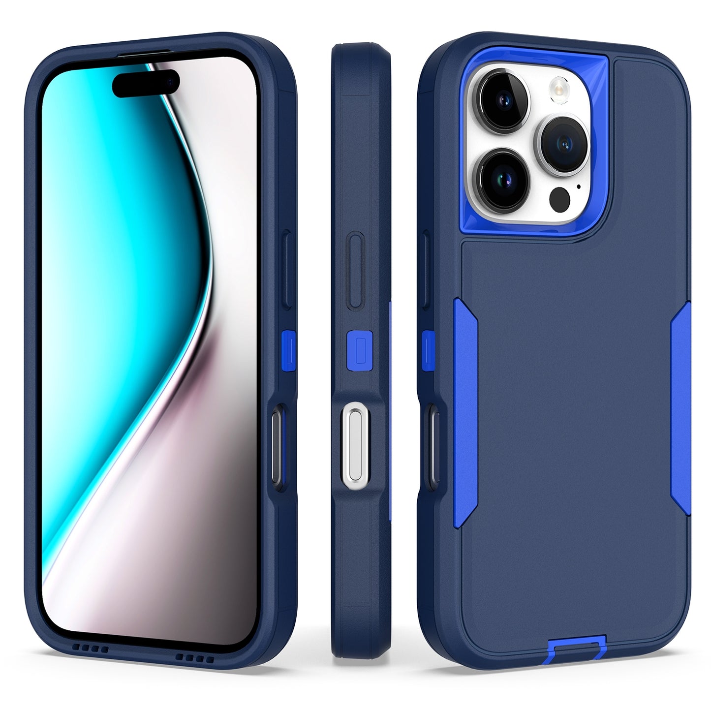 iPhone 16 Pro Magnetic Dual-Layer PC and TPU Case with 2mm Screen & Camera Protection, Anti-Slip & Dust-Resistant