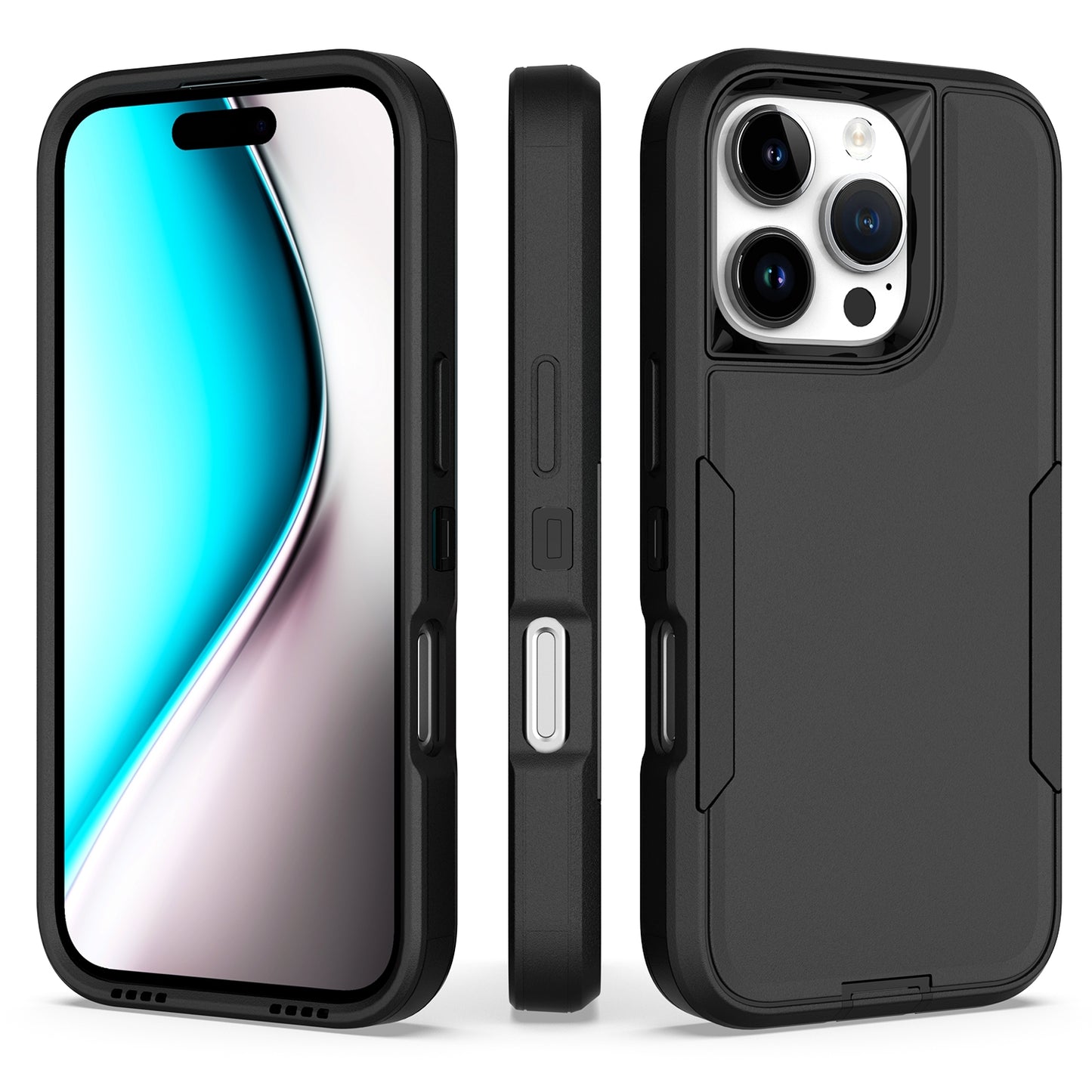 iPhone 16 Pro Magnetic Dual-Layer PC and TPU Case with 2mm Screen & Camera Protection, Anti-Slip & Dust-Resistant