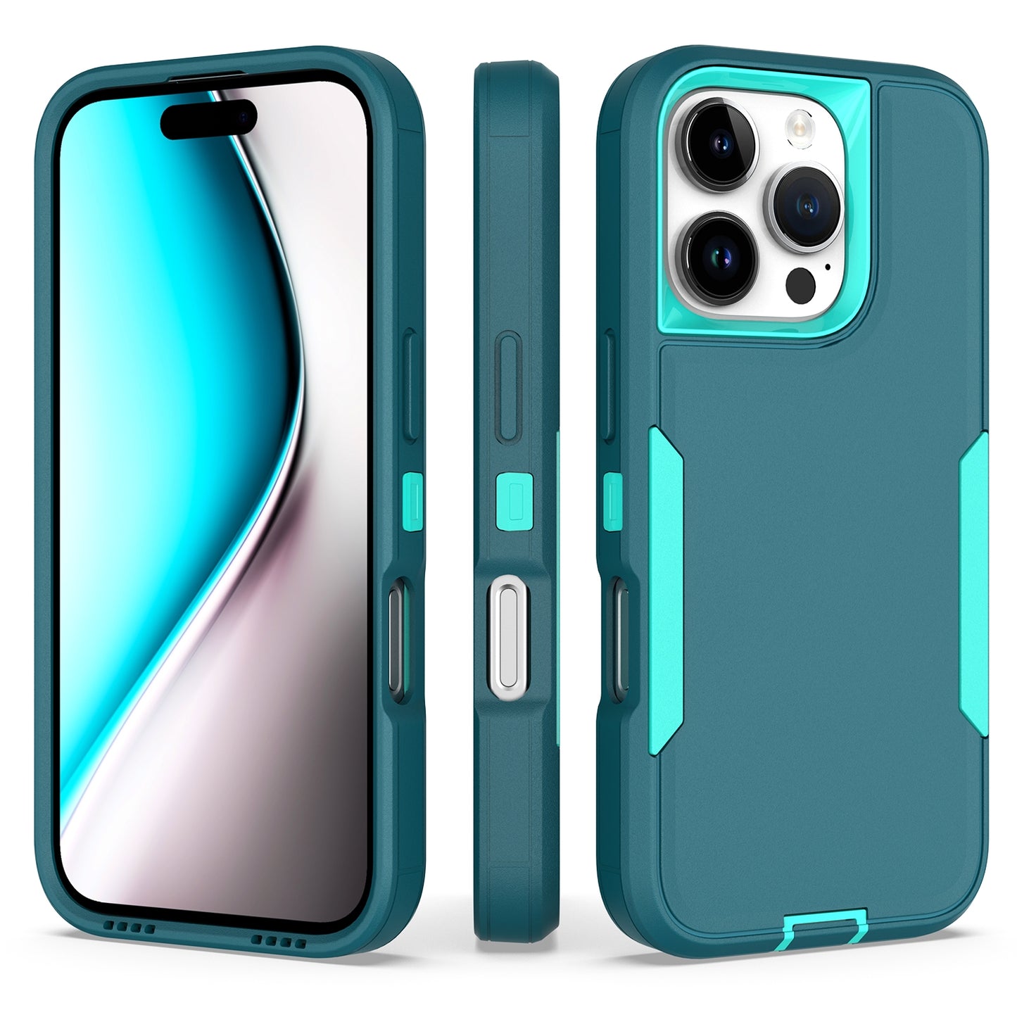 iPhone 16 Pro Magnetic Dual-Layer PC and TPU Case with 2mm Screen & Camera Protection, Anti-Slip & Dust-Resistant
