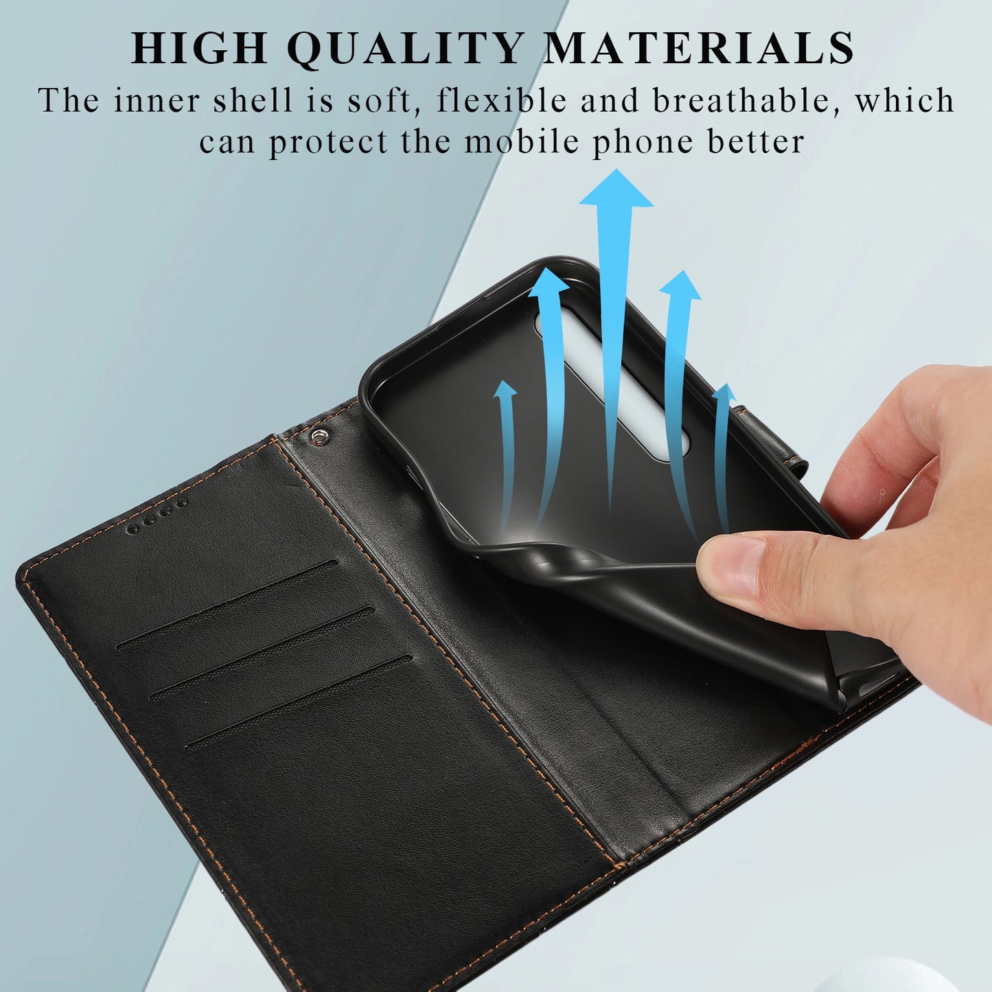 Xiaomi Mi 10 Genuine Leather Texture Embossed Line Phone Case with Card Wallet & Kickstand