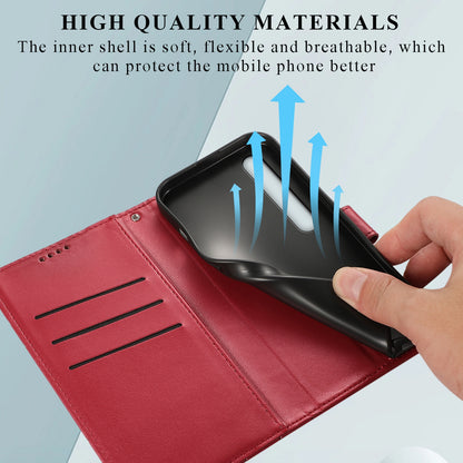 Xiaomi Mi 10 Genuine Leather Texture Embossed Line Phone Case with Card Wallet & Kickstand