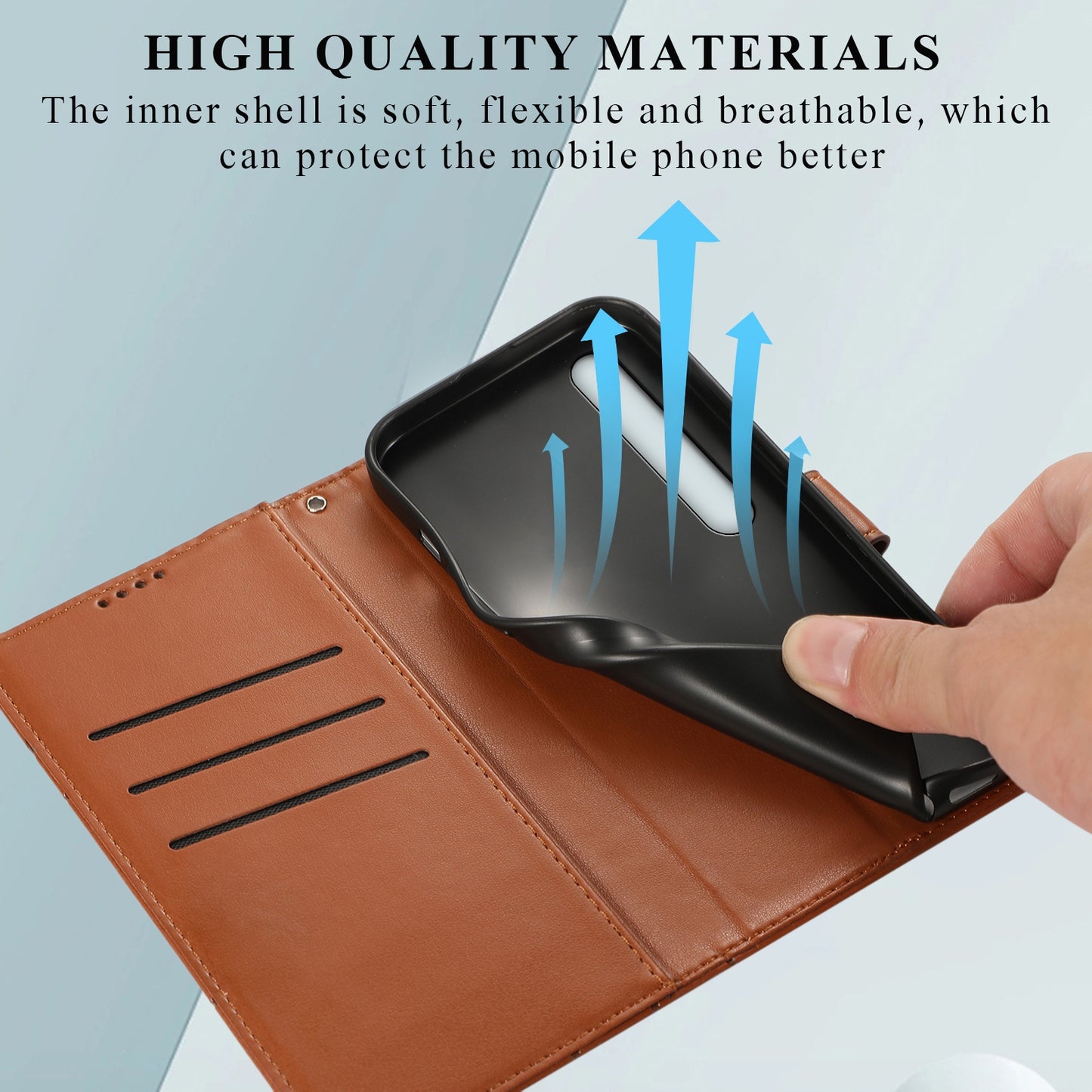 Xiaomi Mi 10 Genuine Leather Texture Embossed Line Phone Case with Card Wallet & Kickstand