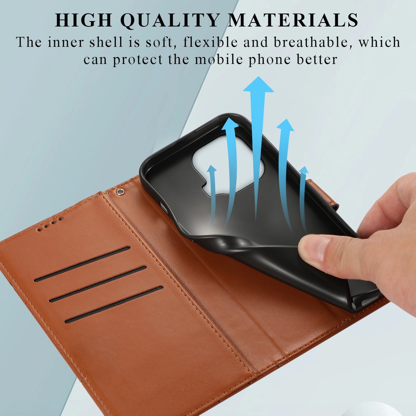 Xiaomi Mi 11 Pro Genuine Leather Texture Embossed Line Phone Case with Card Wallet & Kickstand