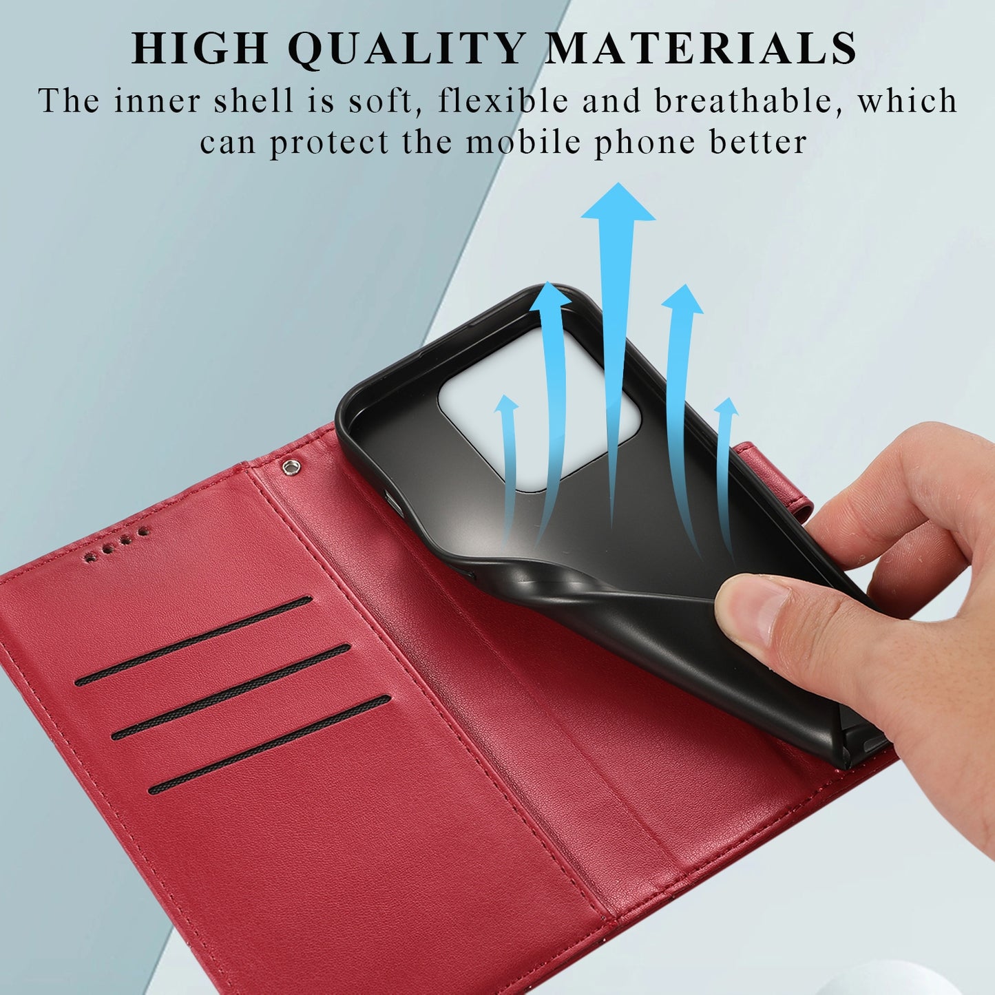 Xiaomi 13 Pro Genuine Leather Texture Embossed Line Phone Case with Card Wallet & Kickstand