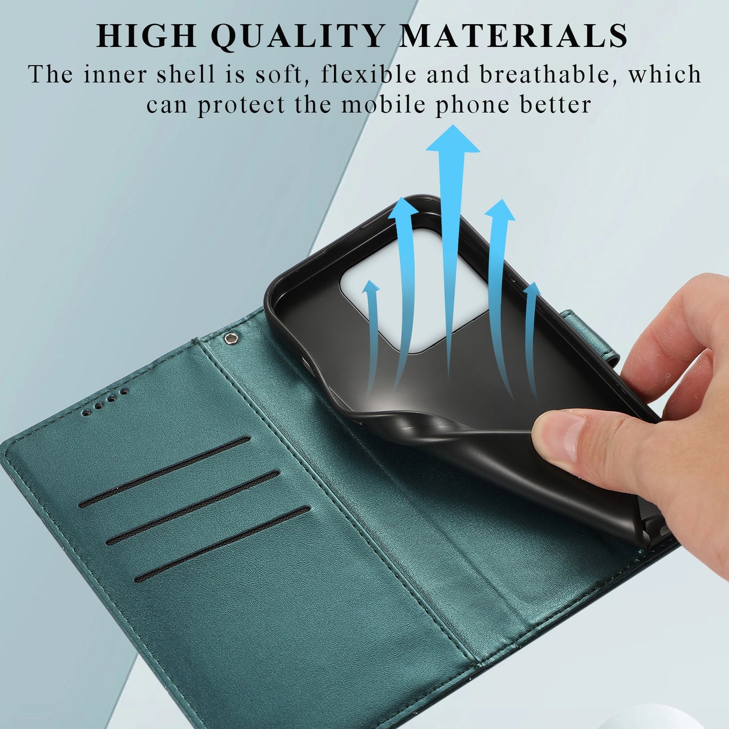 Xiaomi 13 Pro Genuine Leather Texture Embossed Line Phone Case with Card Wallet & Kickstand