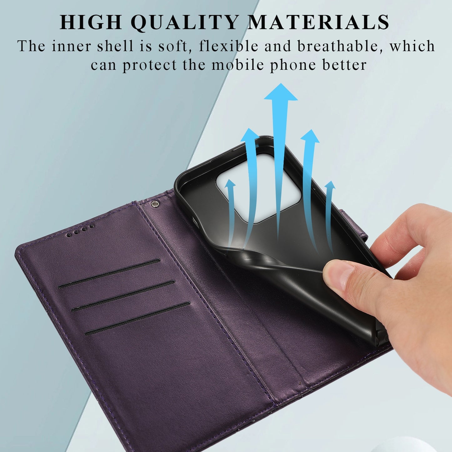 Xiaomi 13 Pro Genuine Leather Texture Embossed Line Phone Case with Card Wallet & Kickstand