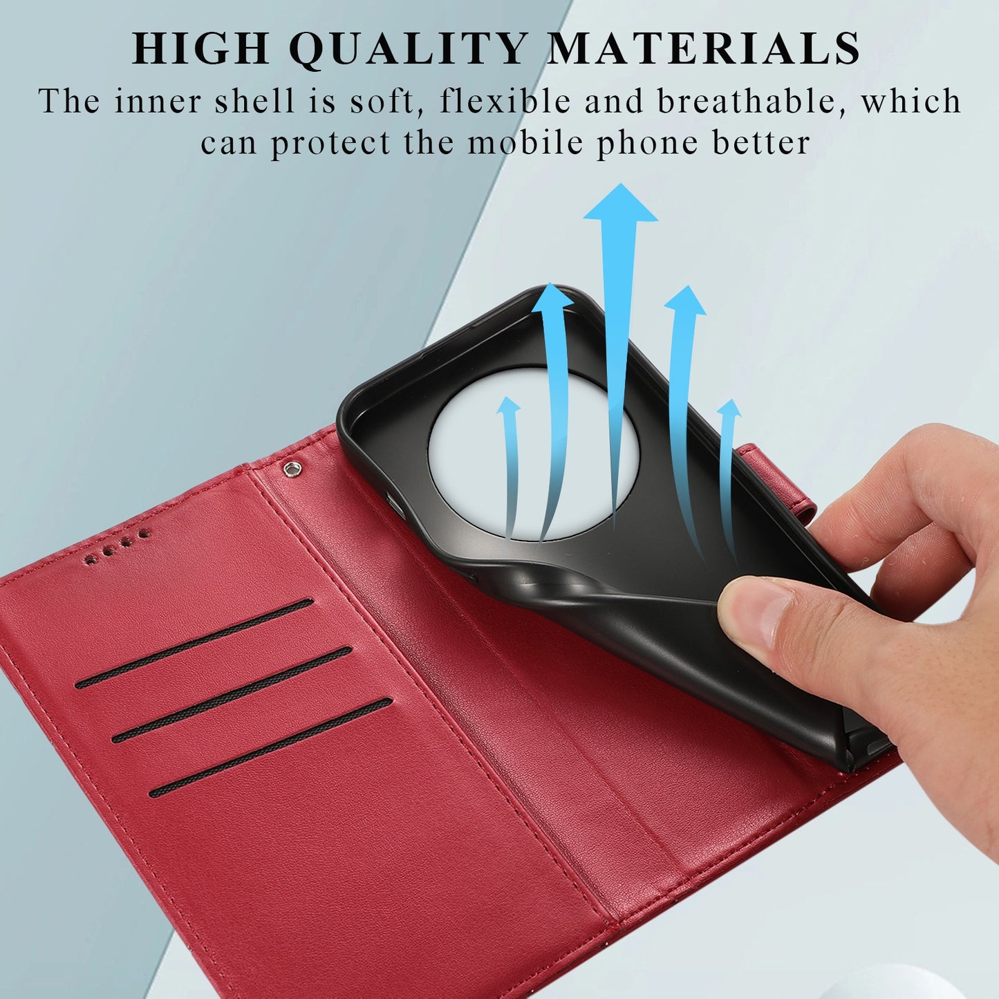 Xiaomi 13 Ultra Genuine Leather Texture Embossed Line Phone Case with Card Wallet & Kickstand