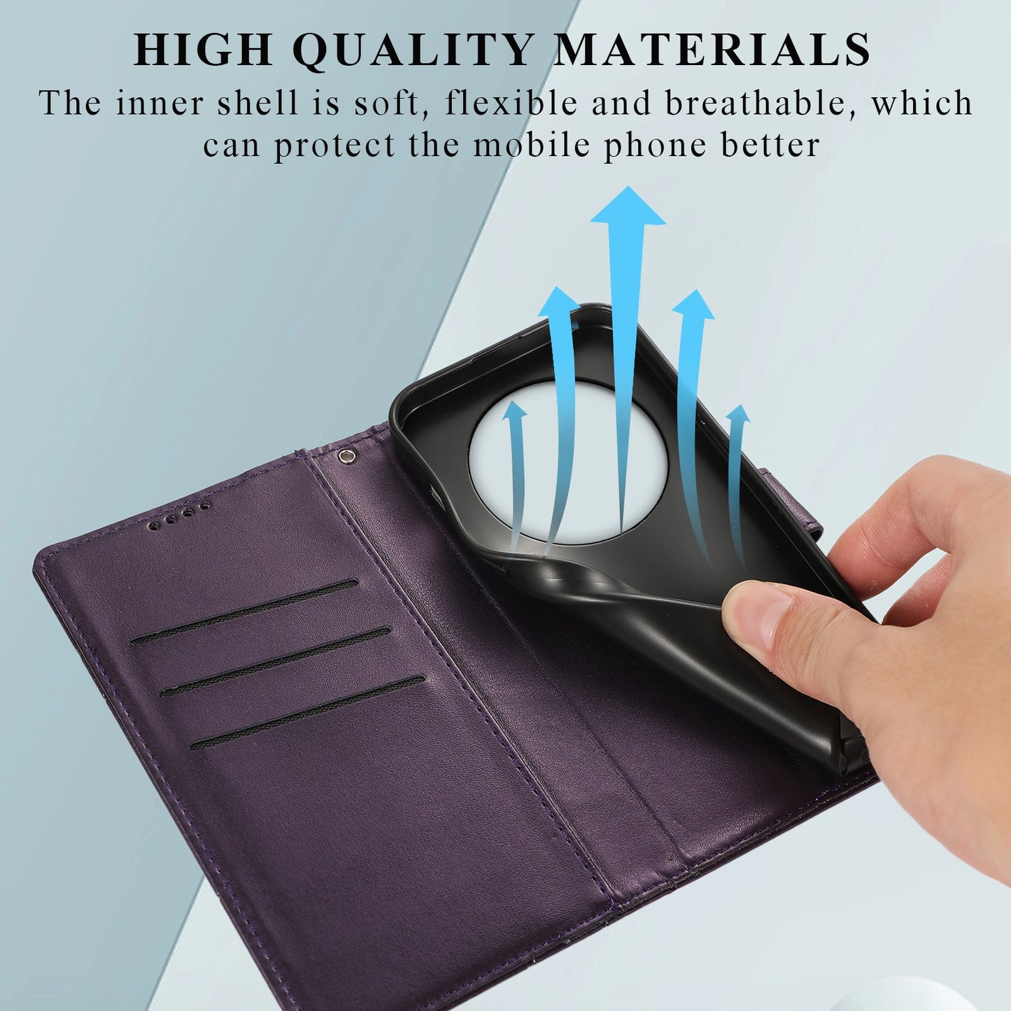 Xiaomi 13 Ultra Genuine Leather Texture Embossed Line Phone Case with Card Wallet & Kickstand