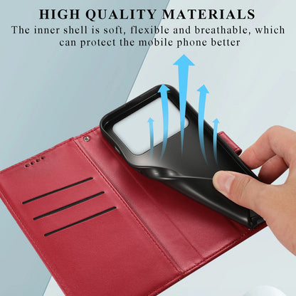 Xiaomi Poco C40 Genuine Leather Texture Embossed Line Phone Case with Card Wallet & Kickstand