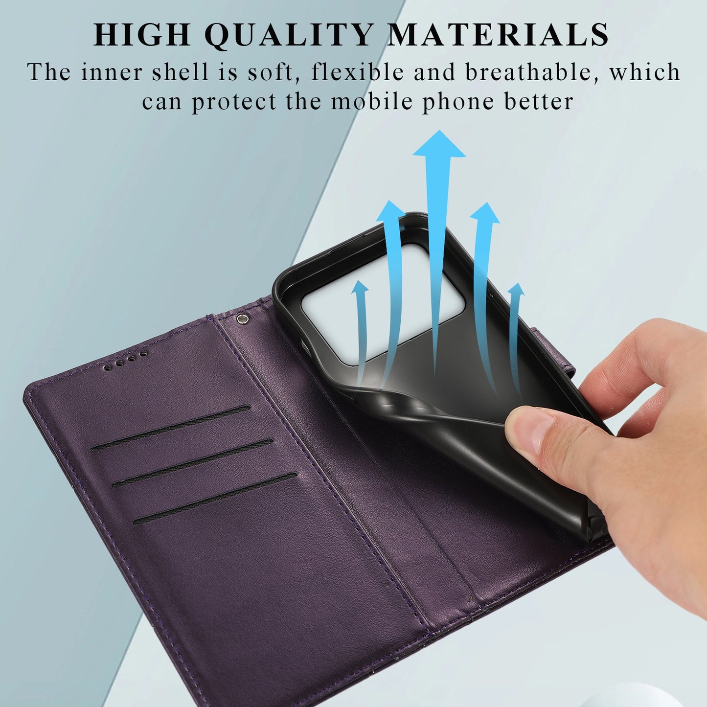 Xiaomi Poco M4 Pro Genuine Leather Texture Embossed Line Phone Case with Card Wallet & Kickstand