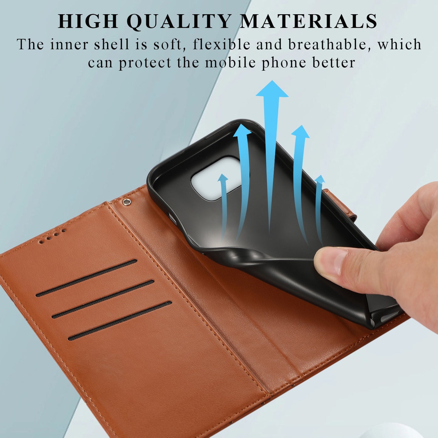 Xiaomi Poco X3 Genuine Leather Texture Embossed Line Phone Case with Card Wallet & Kickstand