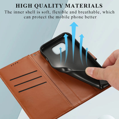 Xiaomi Poco X3 Genuine Leather Texture Embossed Line Phone Case with Card Wallet & Kickstand