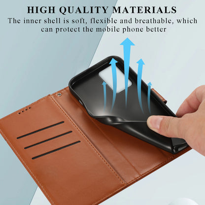 Xiaomi Redmi 10 5g Genuine Leather Texture Embossed Line Phone Case with Card Wallet & Kickstand