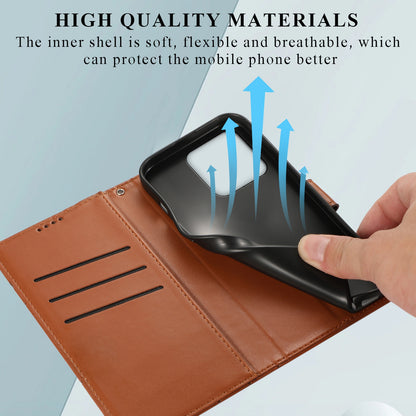 Xiaomi Redmi 10A Genuine Leather Texture Embossed Line Phone Case with Card Wallet & Kickstand