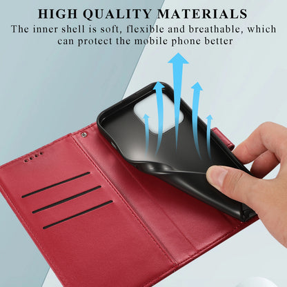 Xiaomi Redmi 12 Genuine Leather Texture Embossed Line Phone Case with Card Wallet & Kickstand