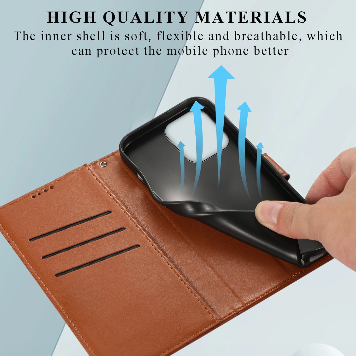 Xiaomi Redmi 12 Genuine Leather Texture Embossed Line Phone Case with Card Wallet & Kickstand