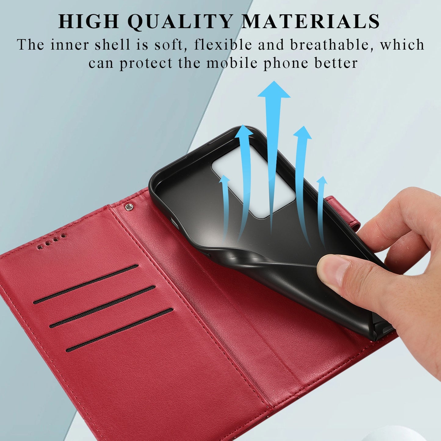 Xiaomi Redmi K50 Genuine Leather Texture Embossed Line Phone Case with Card Wallet & Kickstand