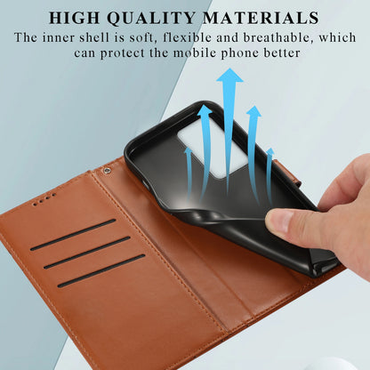 Xiaomi Redmi K50 Genuine Leather Texture Embossed Line Phone Case with Card Wallet & Kickstand