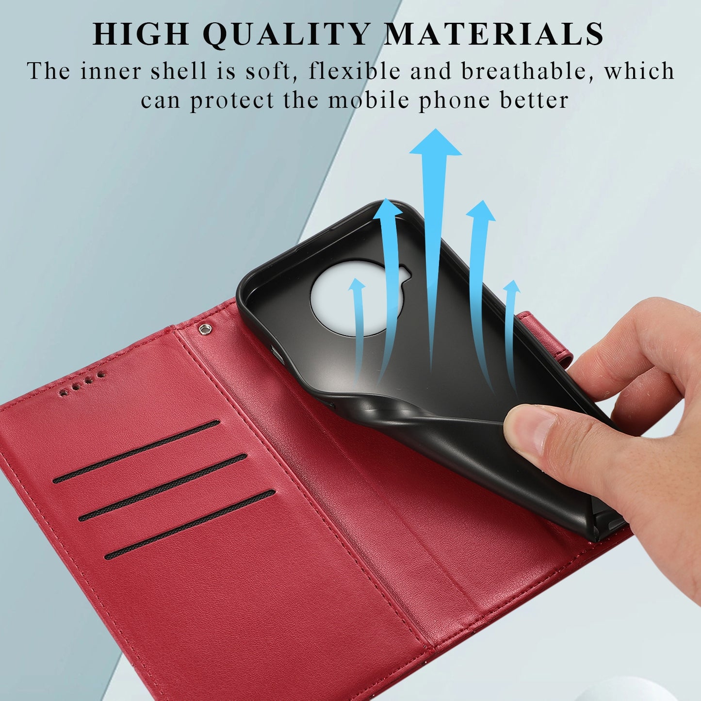 Xiaomi Redmi Note 9 Pro Genuine Leather Texture Embossed Line Phone Case with Card Wallet & Kickstand