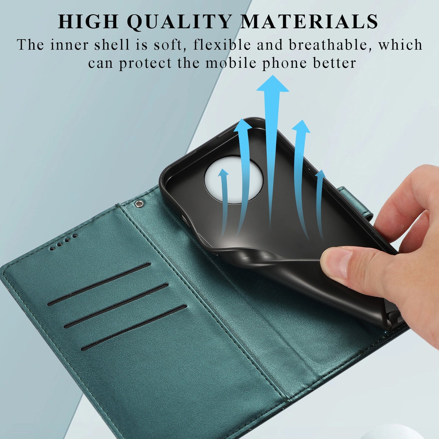 Xiaomi Redmi Note 9T Genuine Leather Texture Embossed Line Phone Case with Card Wallet & Kickstand